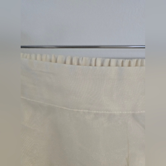 Rachel Zoe Floral A-Line Skirt Ivory Beige Flowers Midi Size M - Picture 6 of 9